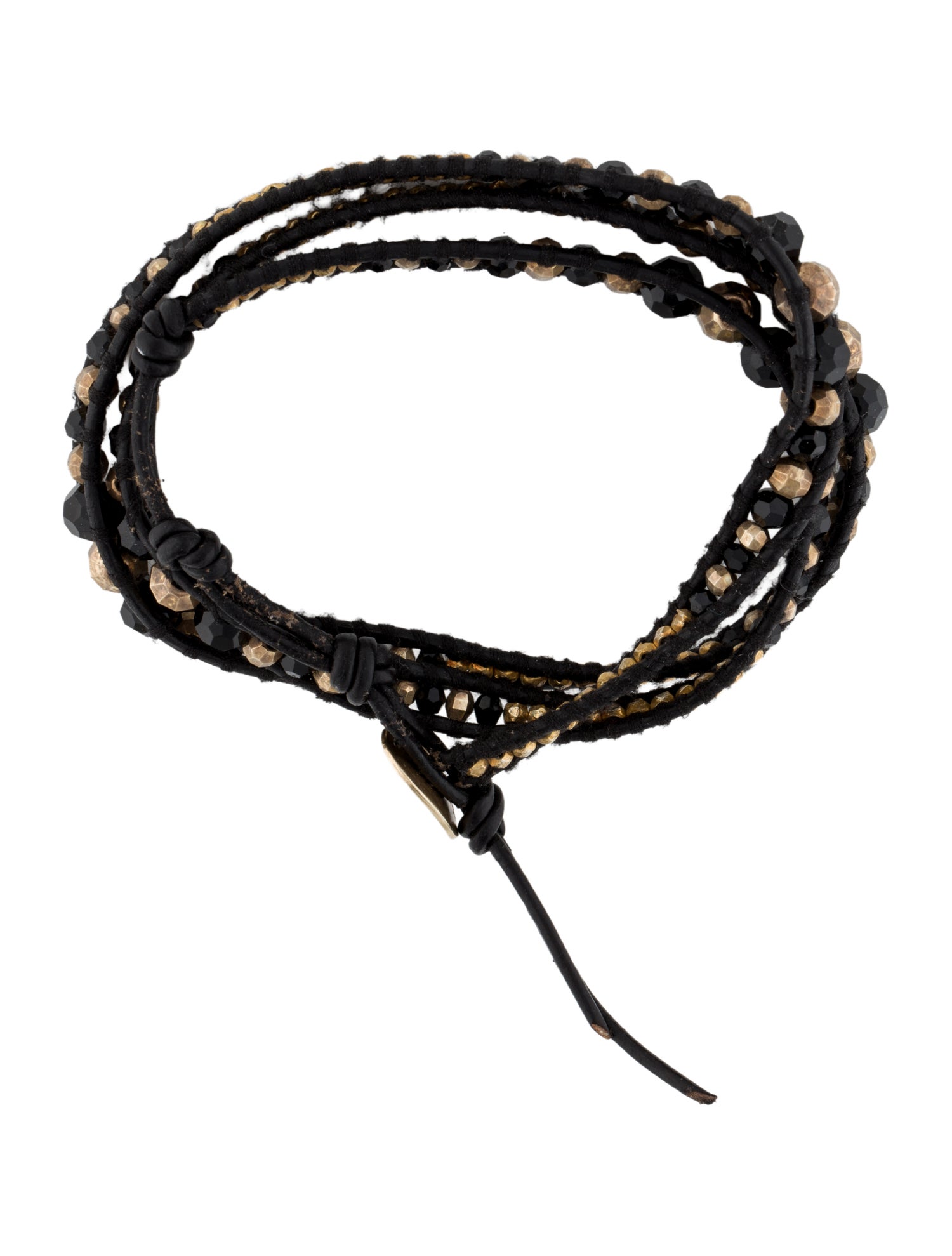 Chan Luu Leather Beaded Wrap Bracelet